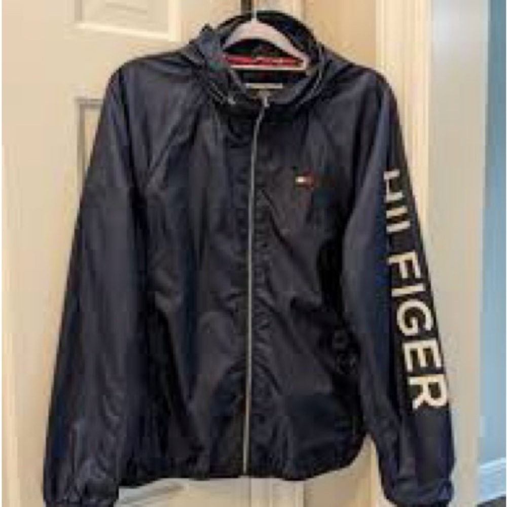 Tommy Hilfiger Dark Blue Jacket with Red Accents